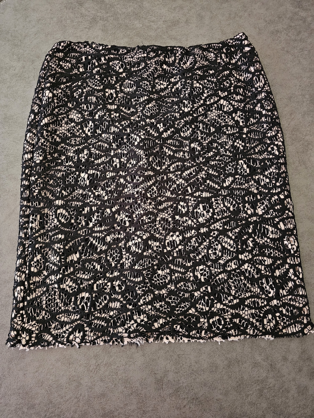 Black Lace Pencil Skirt